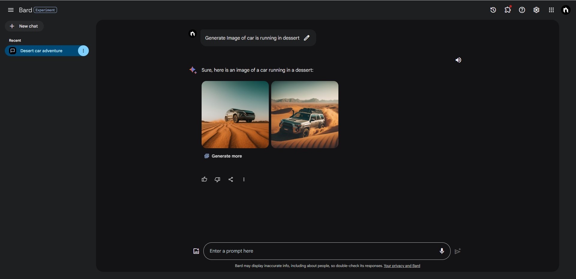 AI Image Generation with Google Bard