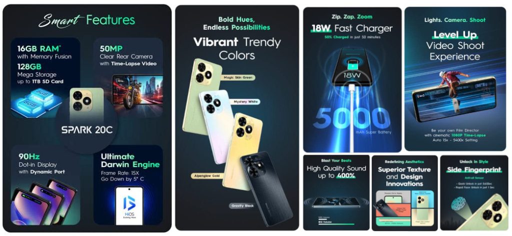 TECNO Spark 20C Specs