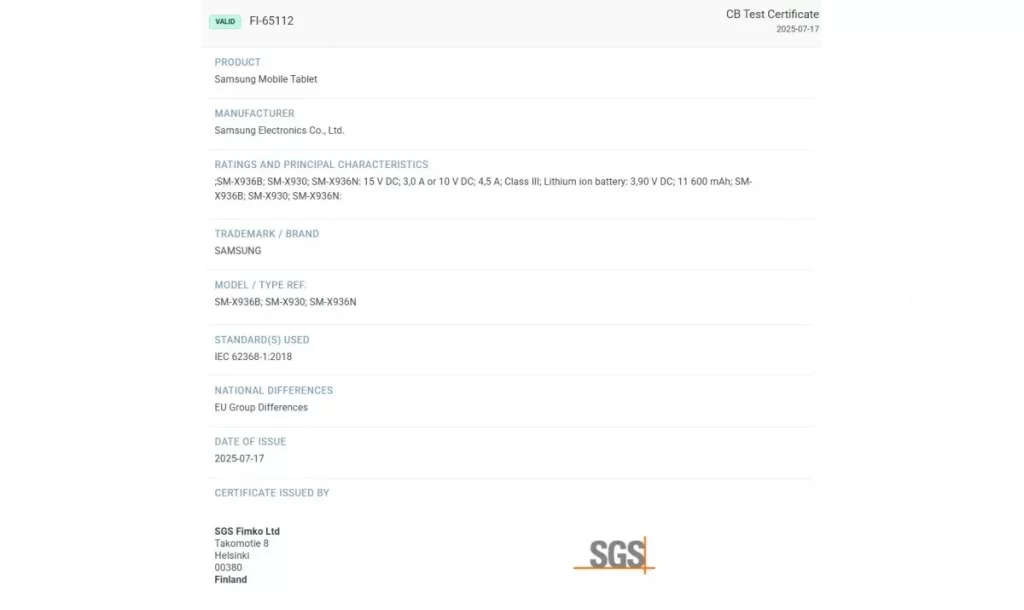Samsung Galaxy Tab S11 Ultra Leaks