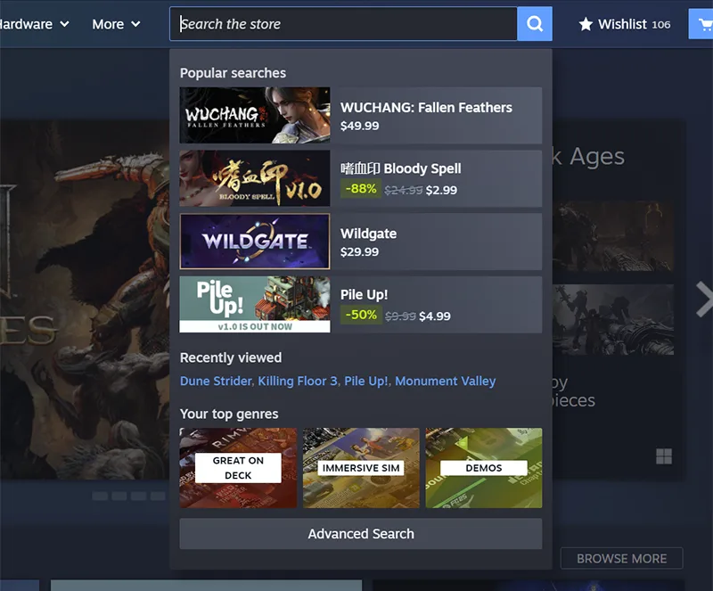 Redesigned Storefront Steam