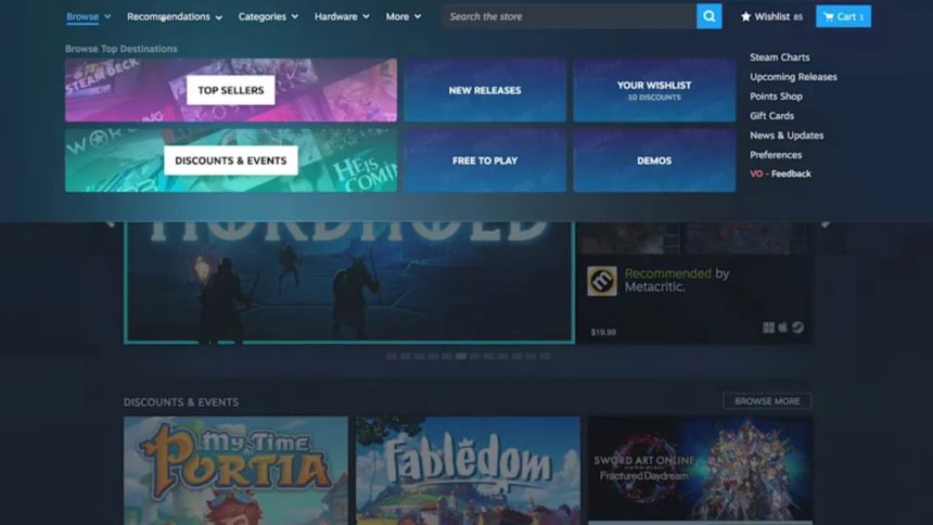 Steam Tests Redesigned Storefront to Simplify Game Discovery