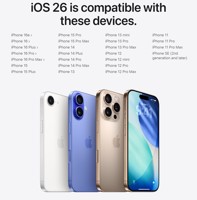 iOS 26 Public Beta Supported Devices