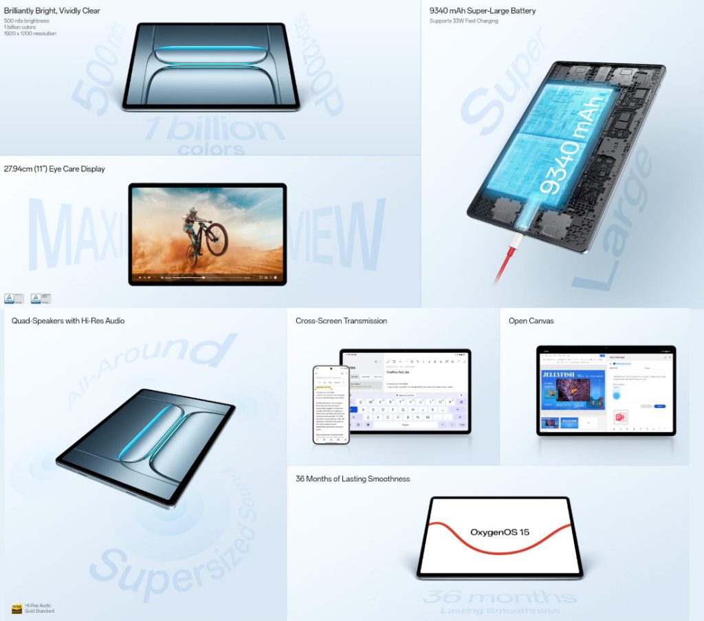 OnePlus Pad Lite features