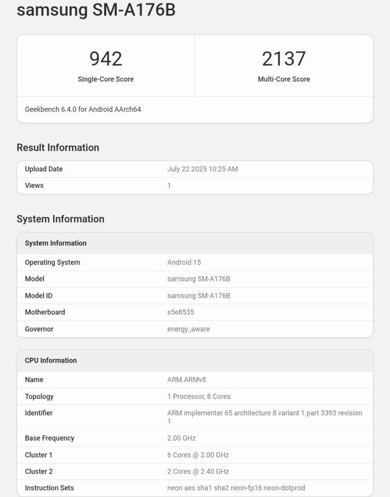 Galaxy A17 5G Benchmark Reveal
