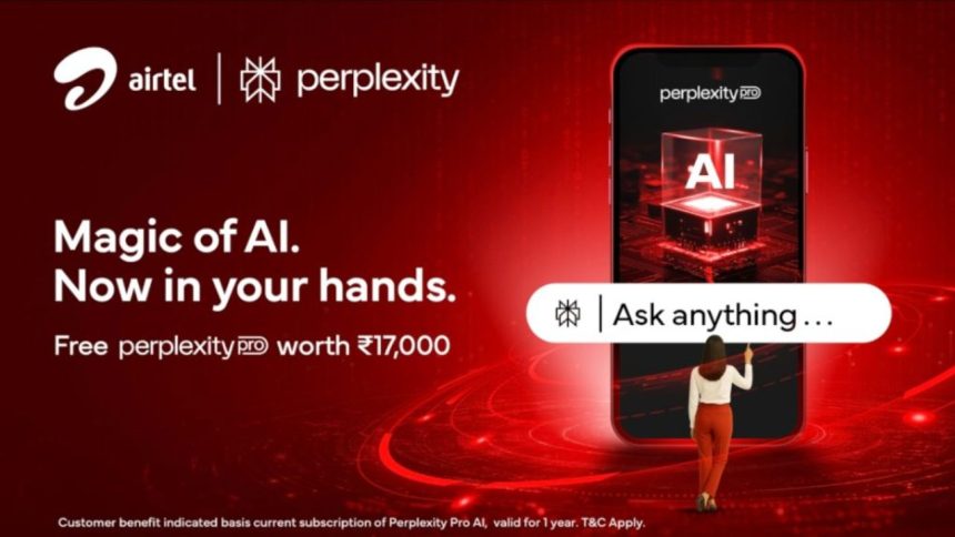 Airtel users get 1-year free Perplexity
