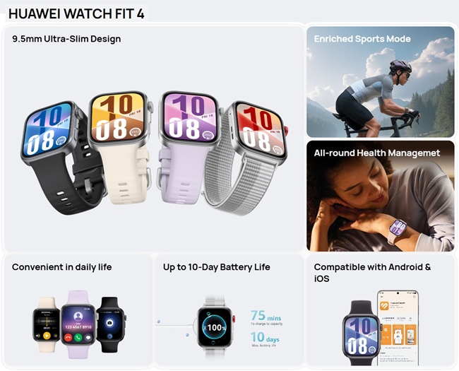 HUAWEI watch fit 4 features