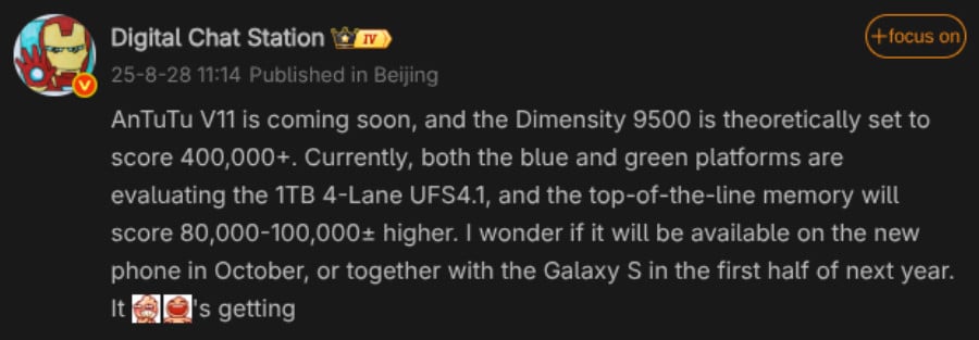 MediaTek Dimensity 9500 crosses 4 million+ 