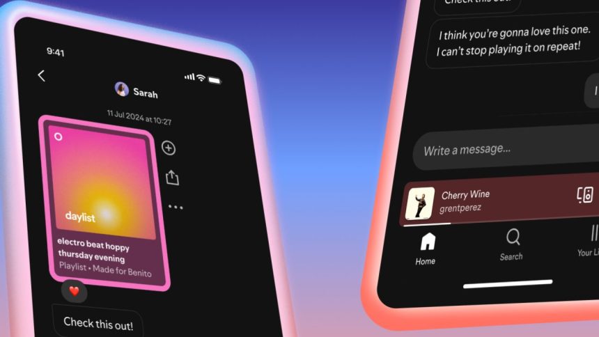 Spotify Rolls Out Messaging Feature for Music Sharing