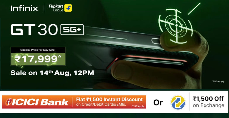 Infinix GT 30 5G+ Launch Offer