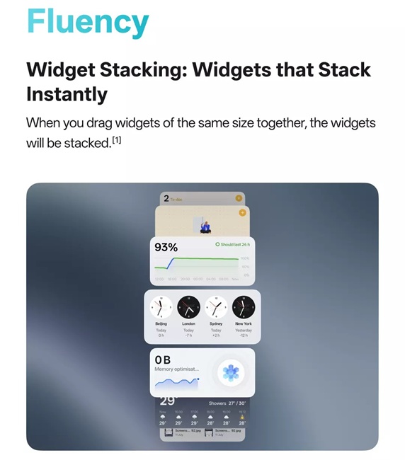 Fluency: Instant Widget Stacking