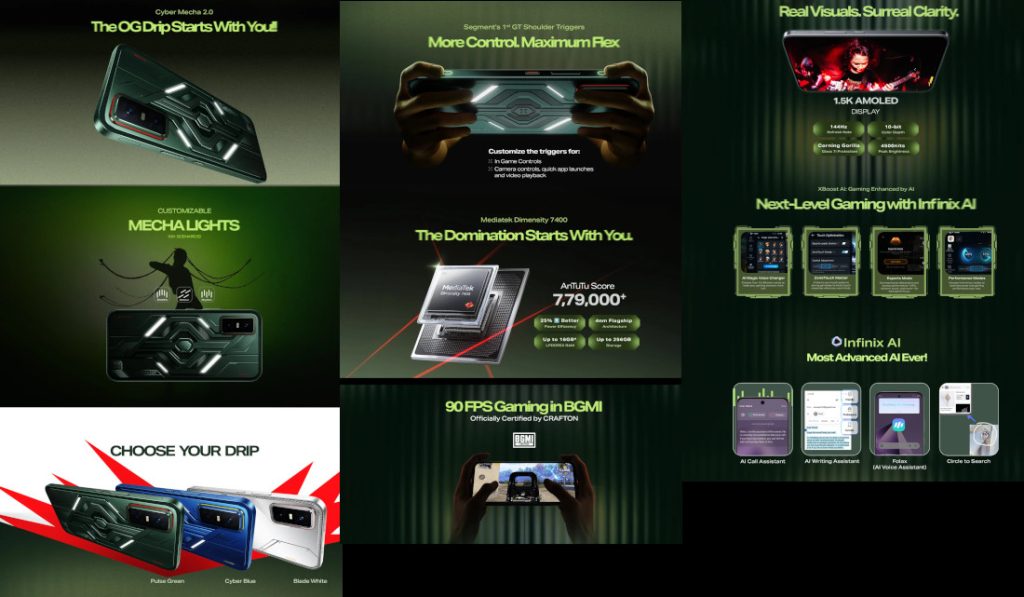 Infinix GT 30 5G+ to  Features