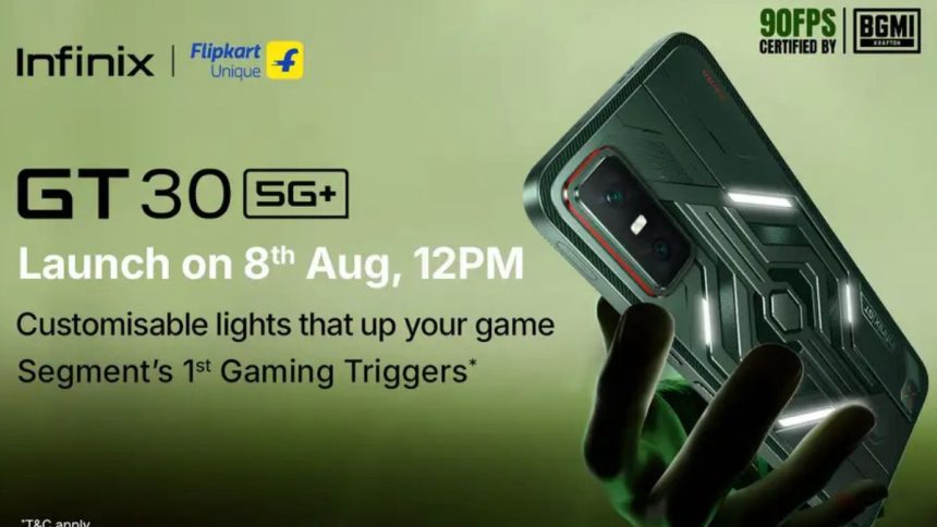 Infinix GT 30 5G+ to Launch in India on August 8 with Gaming Triggers