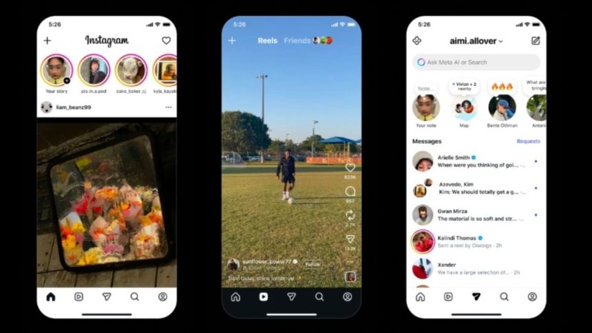 Instagram begins testing Reels-first design with quick DM access in India