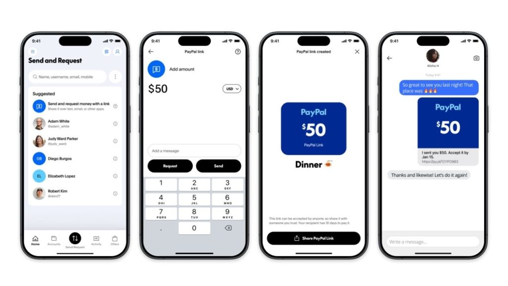 PayPal New Payment Links