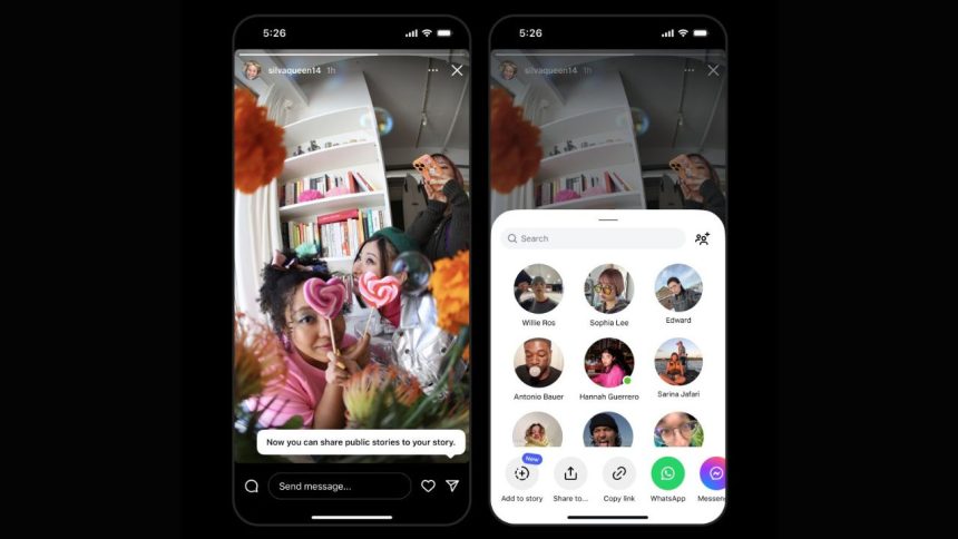 Instagram Introduces Sharing of Public Stories Without Tagging